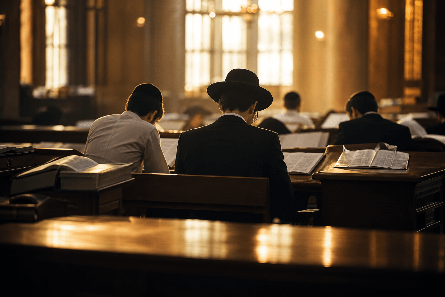 בית מדרש — בחורים לומדים